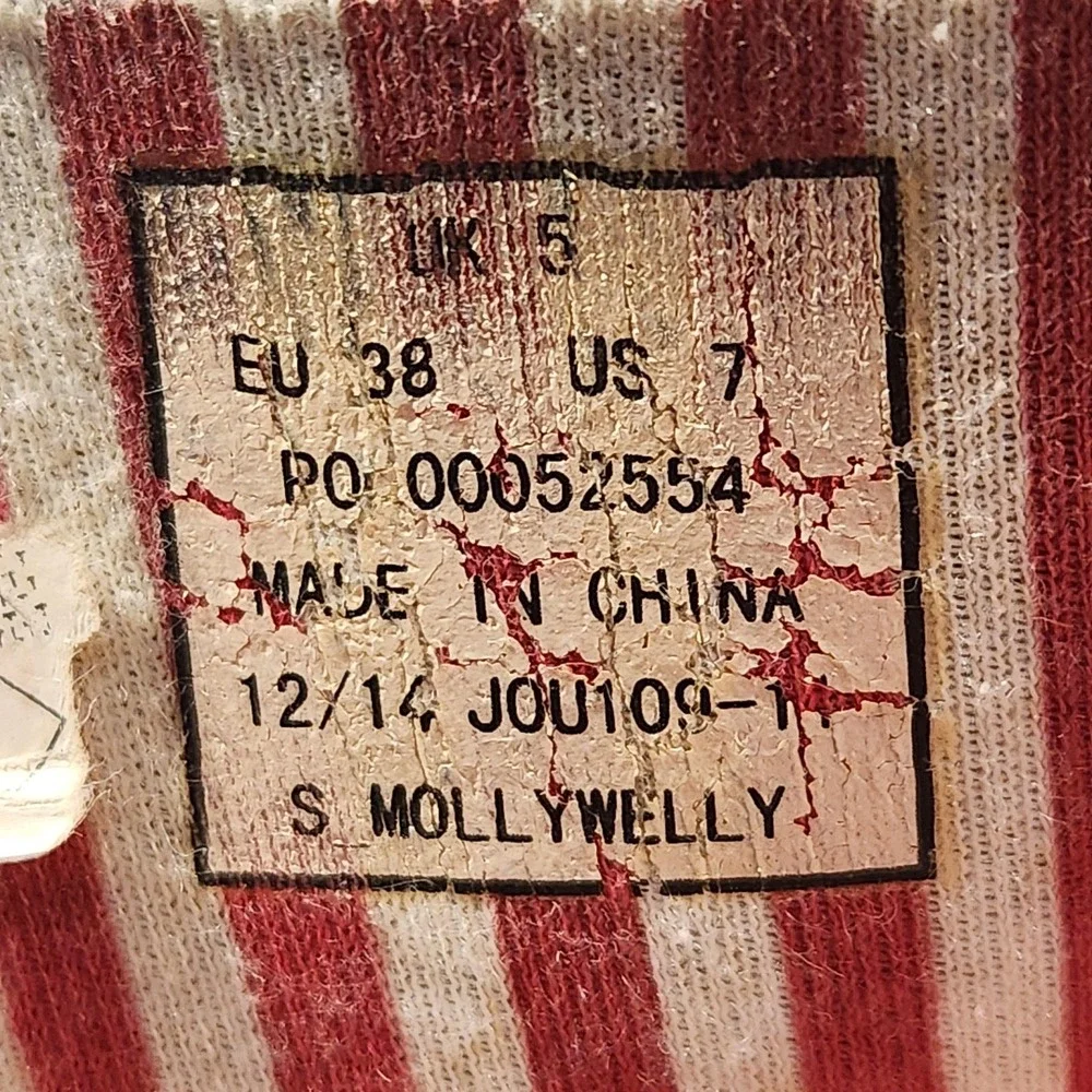 Joules‎ Rain Boots Womens Size 7 Brown Floral Mollywelly Rubber Wellies EU 38